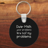 Porte-clés Citation drôle de maths Cher Math pour filles garç (Recto)