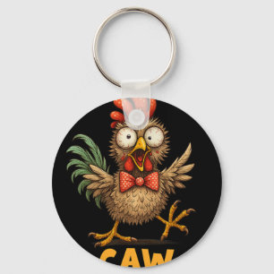 Porte-clés Citation drôle de poulet humour F-caw-f Coq Mème A