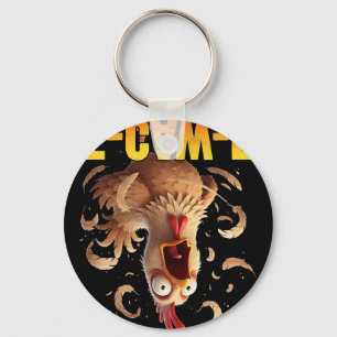 Porte-clés Citation drôle de poulet humour F-caw-f Coq Mème F