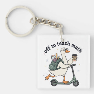 Porte-clés Citation drôle de professeur de maths en partance