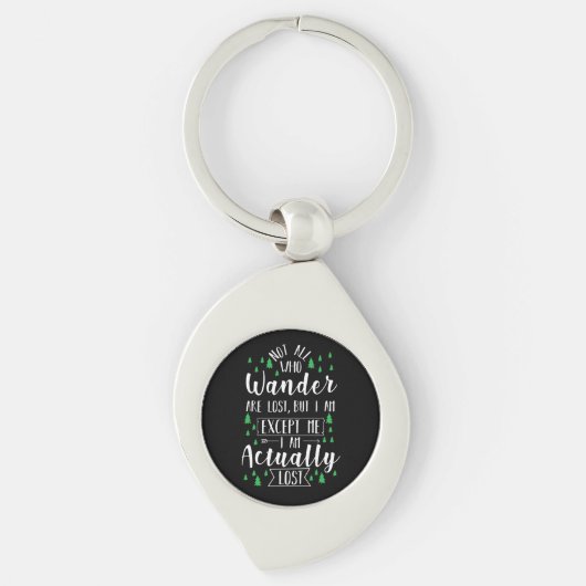 Porte-clés Citation drôle de randonnée (Devant)