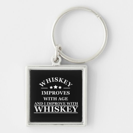 Porte-clés citation drôle de whiskey (Devant)