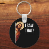 Porte-clés Citation Drôle Jésus Mème J'Ai Vu Ce Chrétien T-Sh (Recto)