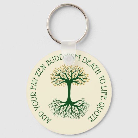Porte-clés Citation du bouddhisme de la naissance zen à la mo (Recto)