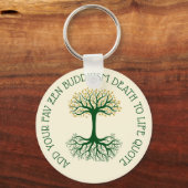 Porte-clés Citation du bouddhisme de la naissance zen à la mo (Recto)
