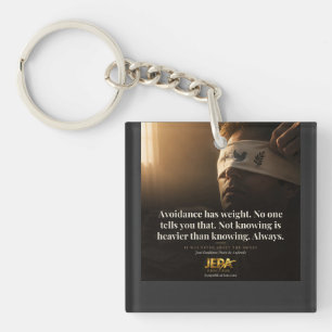 Porte-clés Citation du livre Éviter a du poids