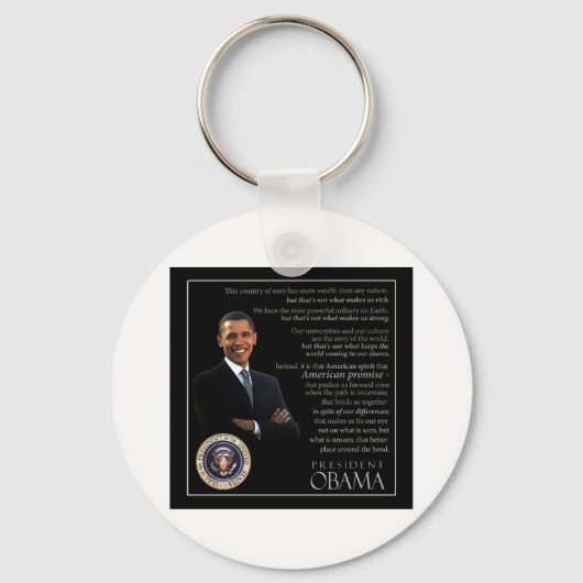 Porte-clés Citation du président Obama (Recto)