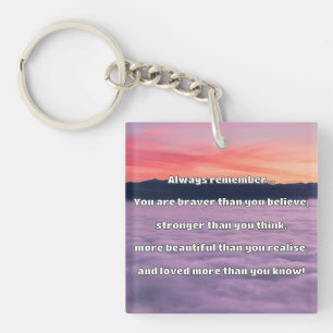 Porte-clés Citation Empath Bravery Positive Encouragement