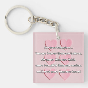 Porte-clés Citation Empath Bravery Positive Encouragement