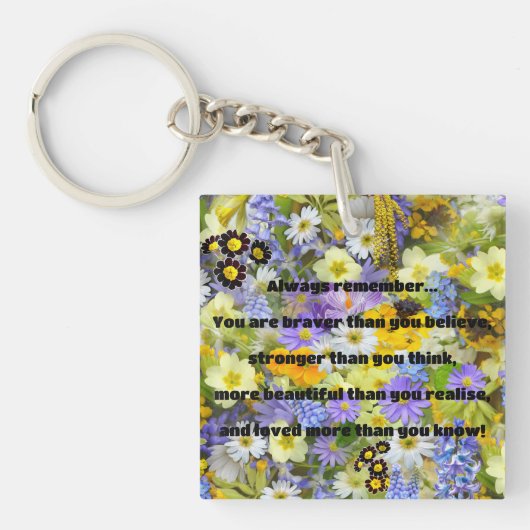 Porte-clés Citation Empath Bravery Positive Encouragement (Devant)