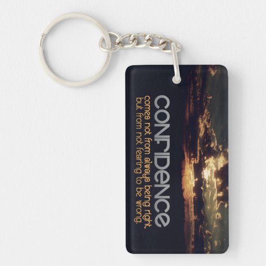 Porte-clés Citation inspirante "Confiance" (Devant)