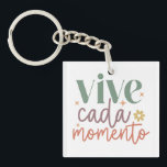 Porte-clés Citation Inspirante "Vive Canada Momento"<br><div class="desc">porte - clé de devis Inspirationnel "Vive Cada Momento".</div>