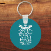 Porte-clés Citation Inspirationnelle Bon Sourire Changer le m (Recto)