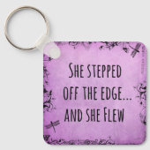 Porte-clés Citation Inspirationnelle : Elle s'est éloignée du (Recto)