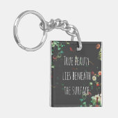 Porte-clés Citation Inspirationnelle Sous-Surface De Corail R (Devant gauche)