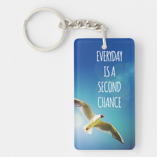 Porte-clés Citation inspirée de mouette quotidienne de (Devant)