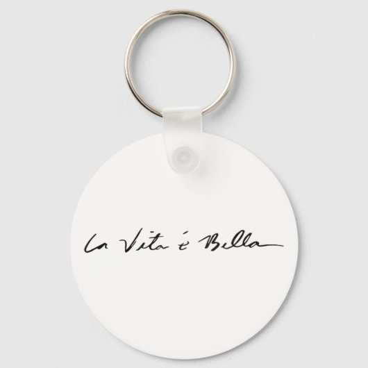 Porte-clés citation italienne la vita é bella (Recto)