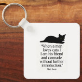 Porte-clés citation Mark Twain Chat (Recto)