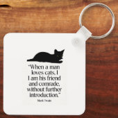 Porte-clés citation Mark Twain Chat (Verso)