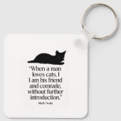 Porte-clés citation Mark Twain Chat (Dos)