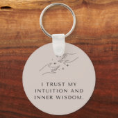 Porte-clés Citation Mindfulness Keyring "I Trust My Intuition (Recto)