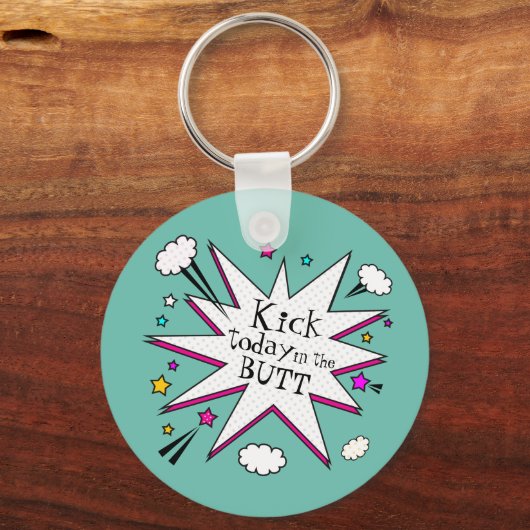 Porte-clés Citation Motivationnelle Comic Book Explosion (Verso)