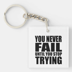 Porte-clés Citation motivationnelle réussie