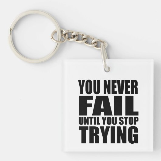 Porte-clés Citation motivationnelle réussie (Devant)