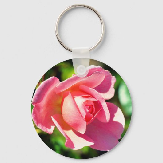 Porte-clés Citation Motivationnelle Rose rose (Recto)