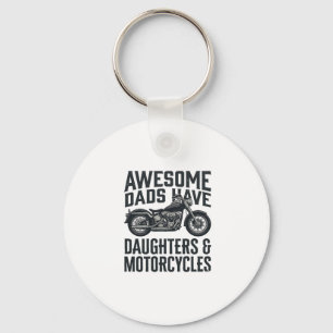 Porte-clés Citation Papa Filles Moto Conception Vectorielle V