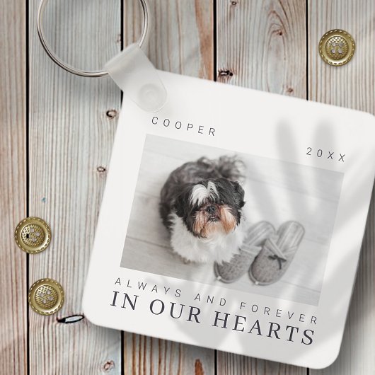 Porte-clés Citation Pet Memorial Simple Modern Chic Photo
