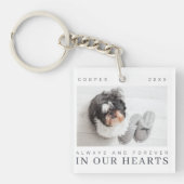 Porte-clés Citation Pet Memorial Simple Modern Chic Photo (Devant)