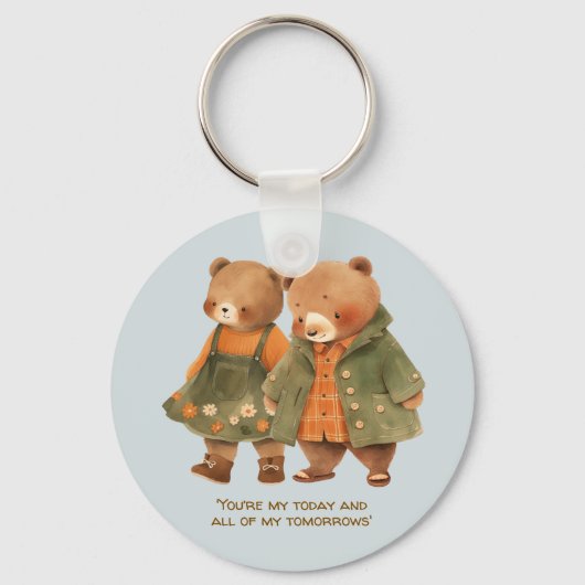 Porte-clés citation pour couple romantique (Recto)