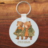 Porte-clés citation pour couple romantique (Recto)
