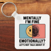 Porte-clés Citation Relatable sur la Santé Mentale (Recto)