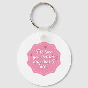 Porte-clés Citation Rose Pastel