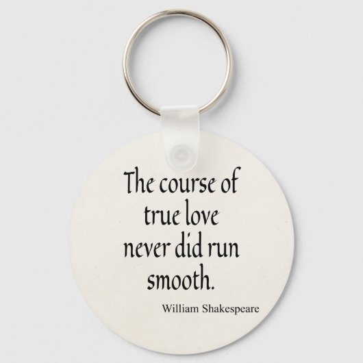 Porte-clés Citation Shakespeare Cours de Véritable Amour Exéc (Recto)