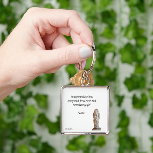 Porte-clés Citation Socrates & Célèbres "Minds" (main)