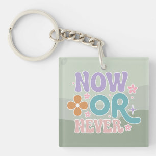 Porte-clés Citation Turquoise Green Pastel