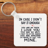 Porte-clés Citation Valentines (Recto)