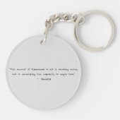 Porte-clés Citation zen : Sagesse et méditation (Dos)