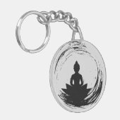 Porte-clés Citation zen : Sagesse et méditation (Devant gauche)