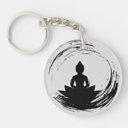 Porte-clés Citation zen : Sagesse et méditation (Devant)