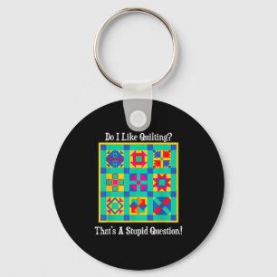 Porte-clés Citations de cadeaux de quiltistes Blocs vintage M