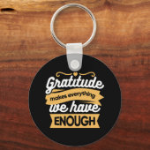 Porte-clés Citations de la typographie de la Gratitude inspir (Verso)