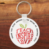 Porte-clés Citations de l'enseignant Appréciation de retraite (Recto)