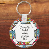 Porte-clés Citations de motivation Badges d'identité Titulair (Recto)