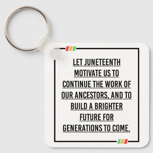 Porte-clés Citations du 11° siècle, Liberté des Africains-Amé (Recto)