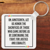 Porte-clés Citations du 11° siècle, Liberté des Africains-Amé (Verso)