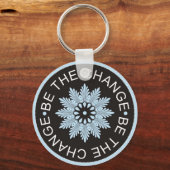 Porte-clés Citations En Trois Mots ~Be The Change~ (Recto)